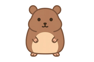 Obraz premium Cute Cartoon Hamster Illustration with transparent background image.