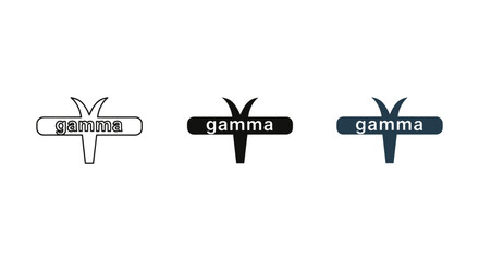 Gamma logo design variations on white background