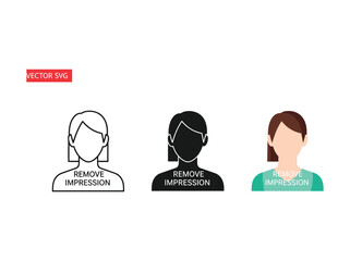 Remove impression icon set for user profile