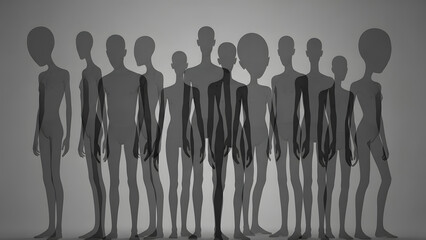 Overlayed Body Ideals. Perfect for: Mental health visuals, teen education