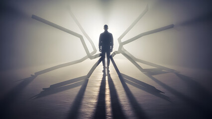 Shadows of Self. Perfect for: Body image awareness, mental health campaigns, emotional wellness visuals