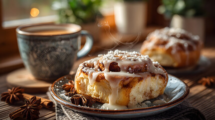 Cinnamon Rolls and Coffee