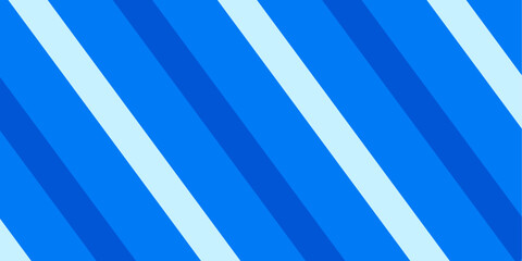Striped background with diagonal straight blue gradation colour combination stripes. Background stripes nautical or beach vibes colour editable in vector printable