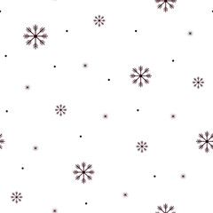 Light and airy vector seamless pattern featuring sparse, delicate white snow elements on a clean canvas. Subtle winter texture design.