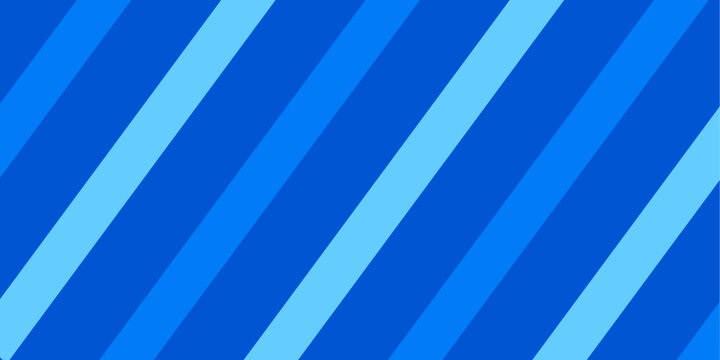 Striped background with diagonal straight blue dark and blue light colour combination stripes. Background stripes nautical or beach vibes colour editable in vector printable