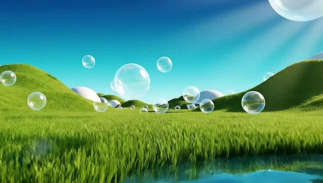 Frutiger Aero Revival Utopian Digital Landscape