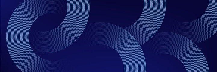 Abstract blue glowing geometric lines modern shiny blue circle lines pattern. poster