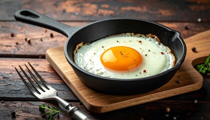 fried eggs in a pan