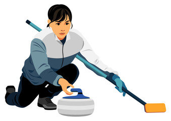 女子カーリング選手