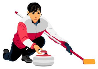 女子カーリング選手