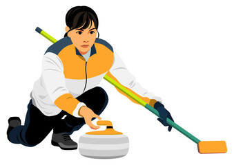 女子カーリング選手