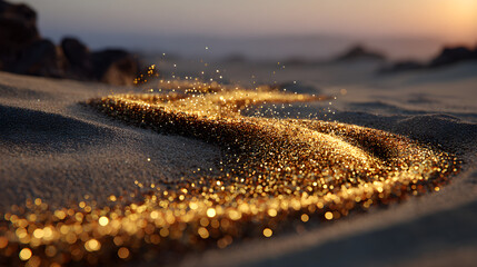 Golden sand and sparkling waves