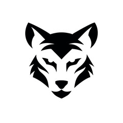 Fox face combined with tiger face symbolizing agility and power On white Background Vector illustration