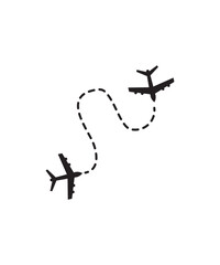 airplane route icon, vector best flat icon.
