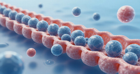 3D illustration of a heart attack, necrotic tissue forming on heart muscle high quality render photorealistic detailed anatomy biology healthcare medical concept science visualization