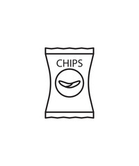 chips icon, vector best line icon.