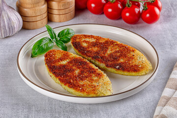 Fried potato golden hash brown