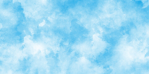 Blue watercolor vector background, smooth cloudy sky blue background with bright vignette studio banner. Light blue background with watercolor. Classic hand painted Blue watercolor background,  © MD SAGOR