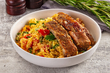 Couscous with ribs and vegetables
