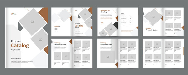 Creative product catalogue layout, professional catalog design template