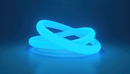 Layered Blue Ribbon Folding Into A Calm Abstract Formation