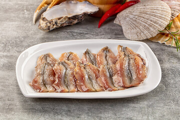 Anchovies fish salted fillet snack