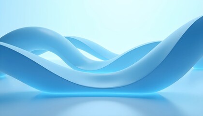 Minimal Light-Filled Environment Featuring Floating Curved Forms