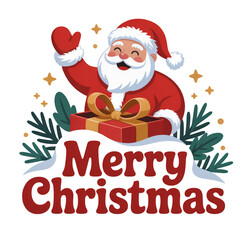 christmas card with santa claus