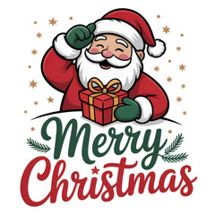 christmas card with santa claus