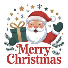 christmas card with santa claus