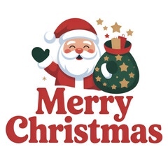 santa claus with christmas tree