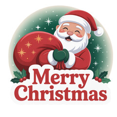 christmas card with santa claus