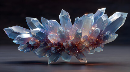 Iridescent crystal formation