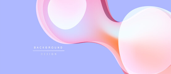 Abstract fluid shapes, pastel colors, smooth gradients. Modern design element for backgrounds, presentations, branding. Light purple base.