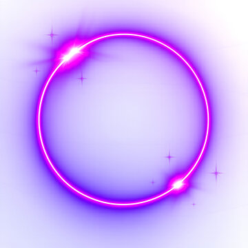 Radiant purple orb with sparkles