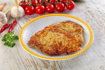 Golden fried potato pancake - Draniki
