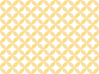 七宝文様の背景イラスト　金色