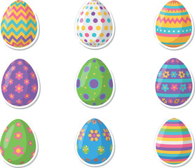 Colorful Easter Eggs Collection Festive Designs for Spring Celebrations