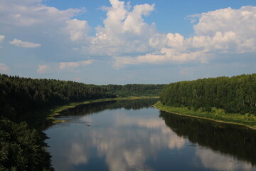 blue sky over a beautiful river
