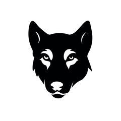 Modern Wolf Face Combined with Dog Face in Expressive Animal Artwork Vector illustration