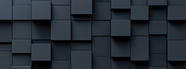 Dark Gray Abstract Cubes Geometric Pattern with Textured Surfaces and Subtle Lighting Effects Creating Depth and Shadow Patterns for a Modern Background
