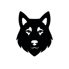 Dynamic Animal Fusion Illustration with Wolf Face Blended into Dog Face Vector illustration