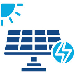 Fototapeta premium Solar Panel Energy glyph color icon