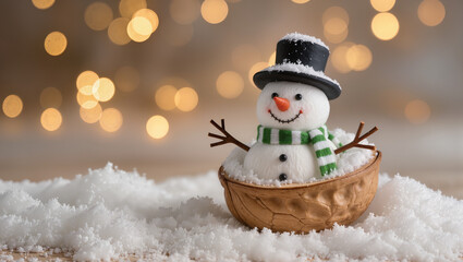 Obraz premium snowman in the snow