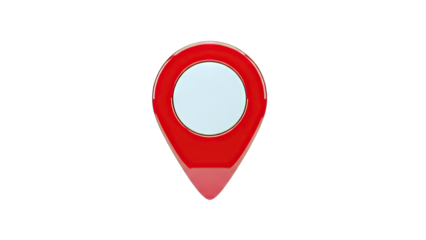 Red Location Pin Icon on White Background