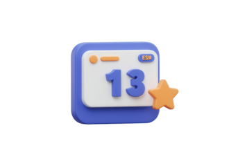 A 3D icon of a scoring icon with a number, symbolizing a score and a ranking, with a star for a top score.