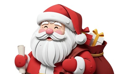santa claus with a bag of gifts