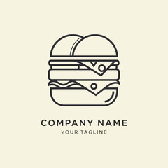Naklejka premium vector illustration of a burger