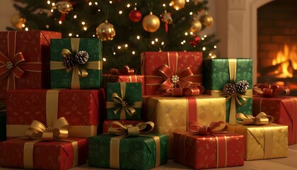 christmas tree with presents