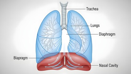 Detailed Anatomy of Human Respiratory System.